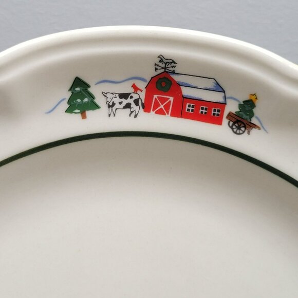 Pfaltzgraff Snow Village Luncheon Plate, Set of 2, c.1990s - Picture 7 of 11